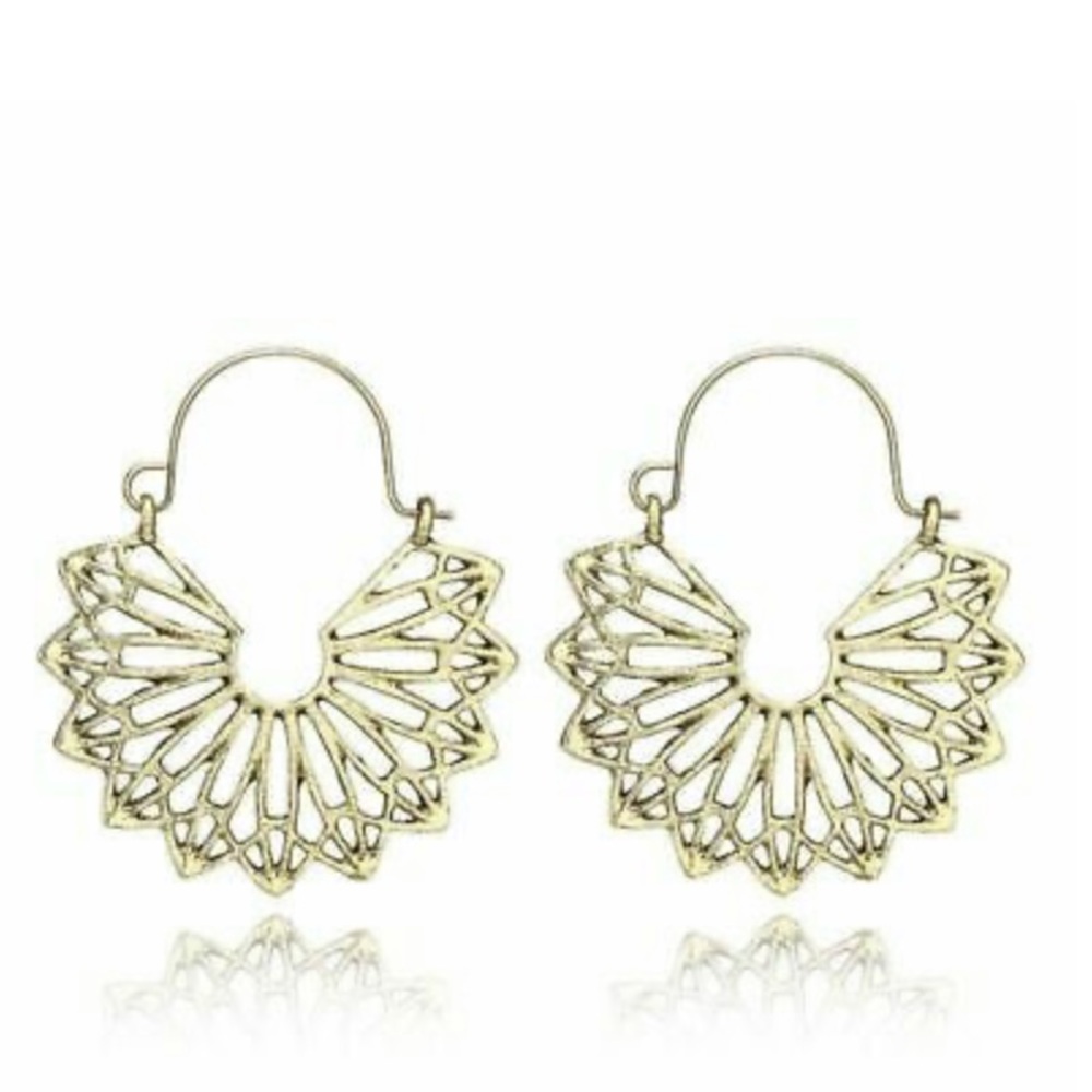 New 18k gold plated tribal earrings - Picture 2 of 3